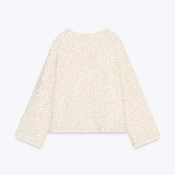 ZARA SEQUIN CARDIGAN - Picture 6 of 6